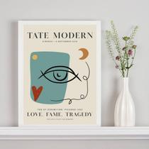 Quadro Poster Exposição Picasso 33x24cm Quadro Poster Exposição Picasso 33x24cm