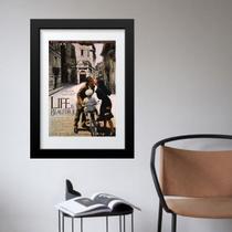 Quadro Poster Filme A Vida É Bela - 60x48cm Quadro Poster Filme A Vida É Bela - 60x48cm