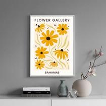 Quadro Poster Flower Gallery - Bahamas 24X18Cm - Com Vidro