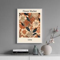 Quadro Poster Flower Market - Lima 24X18Cm - Com Vidro