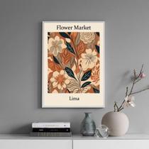 Quadro Poster Flower Market - Lima 24x18cm