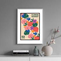 Quadro Poster Flower Market - New York City 45X34Cm