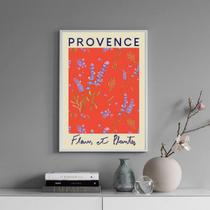 Quadro Poster Flower Market - Provence 24x18cm - com vidro