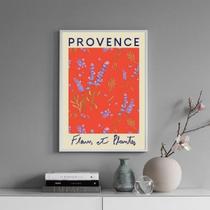 Quadro Poster Flower Market - Provence 33X24Cm - Com Vidro