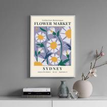 Quadro Poster Flower Market - Sydney 24x18cm - com vidro