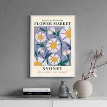 Quadro Poster Flower Market - Sydney 45X34Cm - Com Vidro