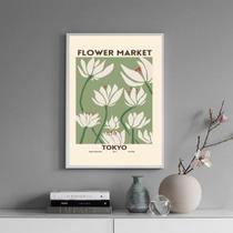 Quadro Poster Flower Market - Tokyo 24X18Cm - Com Vidro