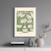 Quadro Poster Flower Market - Tokyo 45x34cm - com vidro