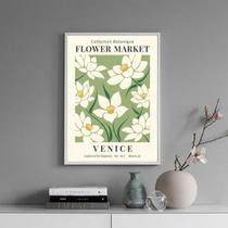 Quadro Poster Flower Market - Venice 24X18Cm - Com Vidro