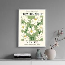 Quadro Poster Flower Market - Venice 45X34Cm - Com Vidro