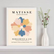 Quadro Poster Matisse - A Flor 45X34Cm - Com Vidro