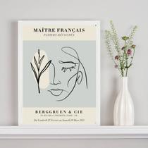 Quadro Poster Matisse - Mulher e Planta 24x18cm - com vidro