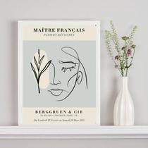 Quadro Poster Matisse - Mulher E Planta 45X34Cm - Com Vidro