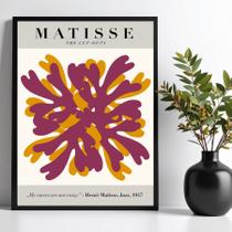 Quadro Poster Matisse Púrpura e Ocre 24x18cm - com vidro