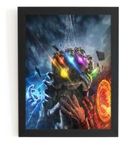 Quadro Poster Moldura Luva Thanos Filme Vingadores Avengers Quadro Poster Moldura Luva Thanos Filme Vingadores Avengers