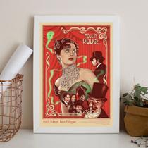 Quadro Poster Moulin Rouge 45x34cm - com vidro