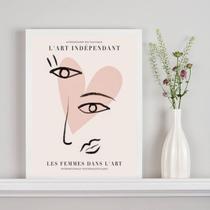 Quadro Poster Picasso Coração Rosa 45x34cm Quadro Poster Picasso Coração Rosa 45x34cm