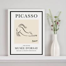 Quadro Poster Picasso - The Feline 45X34Cm - Com Vidro Quadro Poster Picasso - The Feline 45X34Cm - Com Vidro