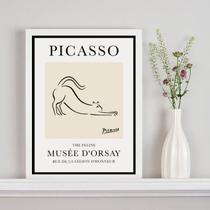 Quadro Poster Picasso - The Feline 45X34Cm - Com Vidro