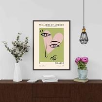 Quadro Poster Picasso Verde - Coração 45x34cm