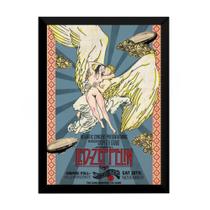Quadro Poster Rock Arte Retro Led Zepelin Moldurado 42x29cm
