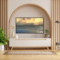 Quadro Praia Canvas Com Vidro