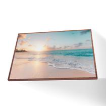 Quadro Praia da Paz Canvas Com Vidro