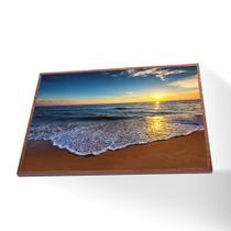 Quadro Praia sem Onda Vinil Com Vidro