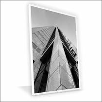 Quadro Prédio Espelhado Vinil Com Vidro