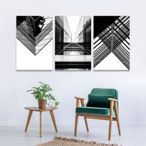 Quadro Prédio Monocromático 120x60 Decorativo Arquitetura
