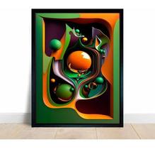 Quadro Premium Sala Abstrato Colorido Decorativo A3 45x33cm