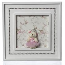 Quadro Princesa Strass Ursa Mini Bailarina Quarto Bebê Infantil Menina Quadro Princesa Strass Ursa Mini Bailarina Quarto Bebê Infantil Menina