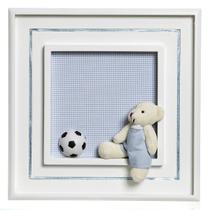 Quadro Príncipe Urso Com Bola Quarto Bebê Infantil Menino Quadro Príncipe Urso Com Bola Quarto Bebê Infantil Menino