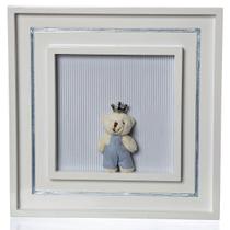 Quadro Príncipe Urso Mini Quarto Bebê Infantil Menino Quadro Príncipe Urso Mini Quarto Bebê Infantil Menino