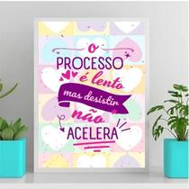 Quadro Processo Lento Não Acelera - 45x34cm - Decoração