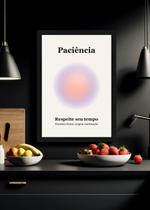 Quadro Processo/Tempo/Paciência com Vidro e Moldura Preta Tamanho:21cm x 30cm (A4) Quadro Processo/Tempo/Paciência com Vidro e Moldura Preta Tamanho:21cm x 30cm (A4)