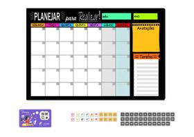 Quadro Produtividade Calendário Mensal +55 Imãs +Tecnologia Quadro Produtividade Calendário Mensal +55 Imãs +Tecnologia