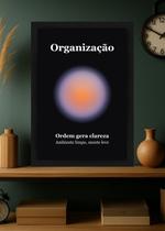 Quadro Produtividade/Organização com Vidro e Moldura Preta Tamanho:21cm x 30cm (A4)