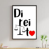 Quadro Profissões - Direito 33X24Cm - Com Vidro