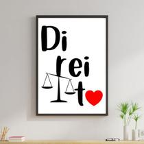 Quadro Profissões - Direito 33x24cm - com vidro