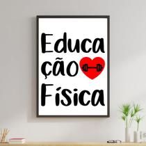 Quadro Profissões - Educação Física 24x18cm - com vidro Quadro Profissões - Educação Física 24x18cm - com vidro