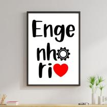 Quadro Profissões - Engenharia 24x18cm