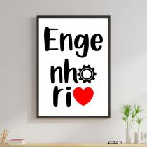 Quadro Profissões - Engenharia 45x34cm - com vidro