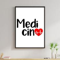 Quadro Profissões - Medicina 33x24cm - com vidro