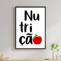 Quadro Profissões - Nutrição 24x18cm - com vidro