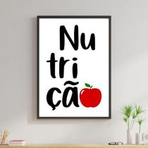 Quadro Profissões - Nutrição 60X40Cm Moldura Preta