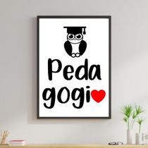 Quadro Profissões - Pedagogia 33X24Cm - Com Vidro