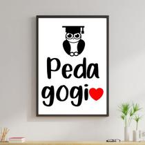 Quadro Profissões - Pedagogia 33x24cm - com vidro
