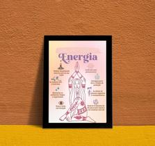 Quadro Prot. Energia 45x34cm Vidro - Madeira Branca