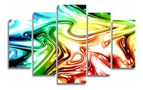Quadro Psicodélico Full Color 3d Sala Quarto Abstrato Rave